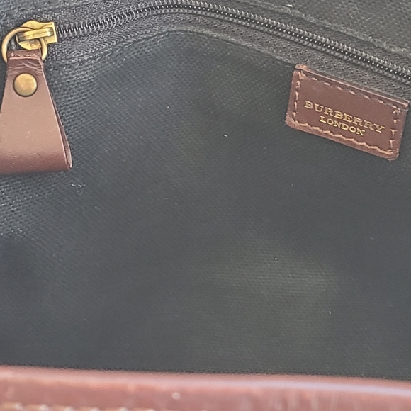 BURBERRY Haymarket Check Buckle Satchel Chocolate - Picture 16 of 16